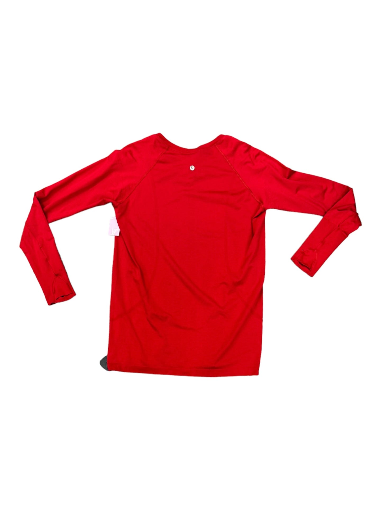 Red Athletic Top Long Sleeve Collar Lululemon, Size 14