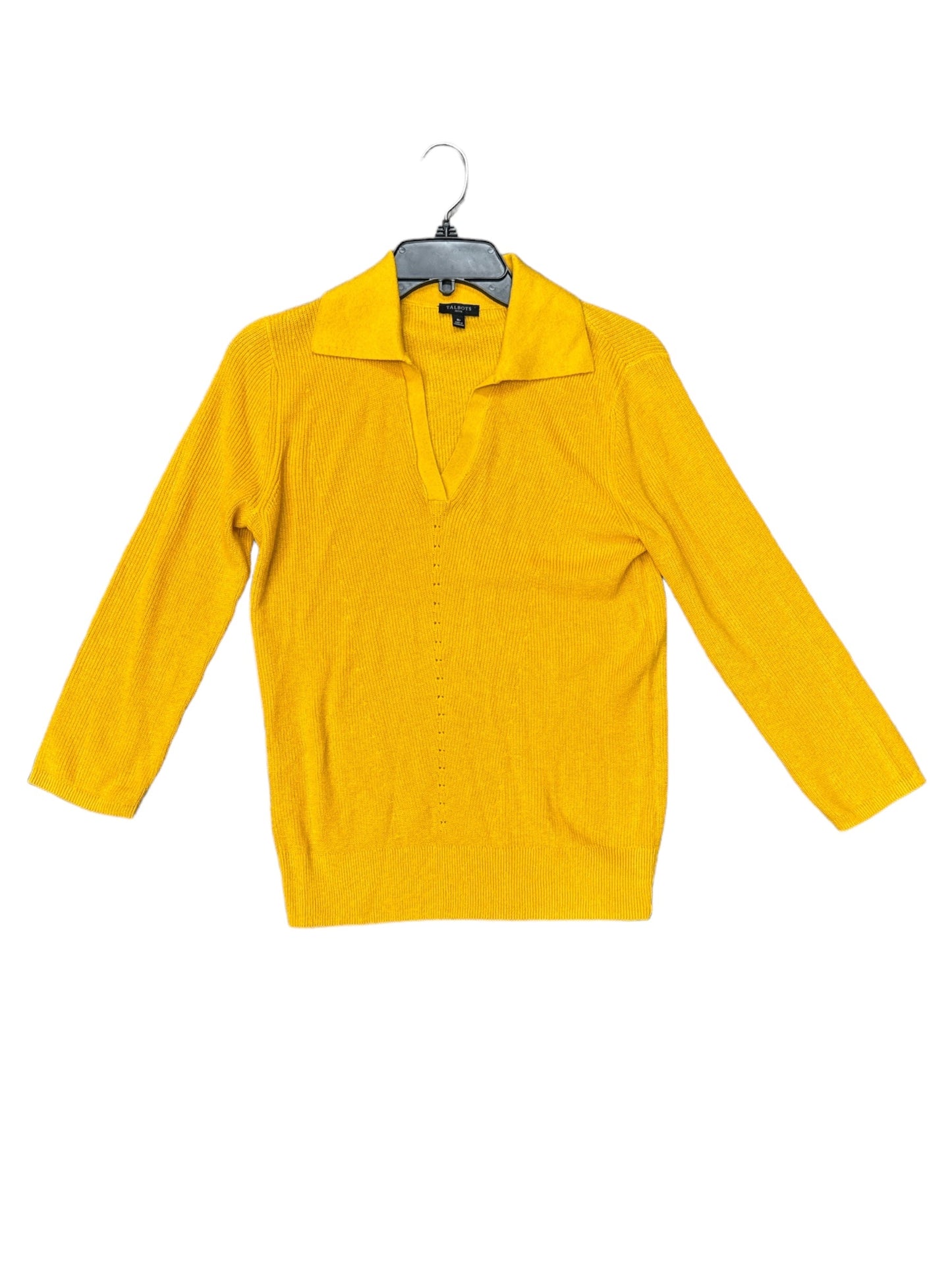 Top Long Sleeve By Talbots In Yellow, Size: M