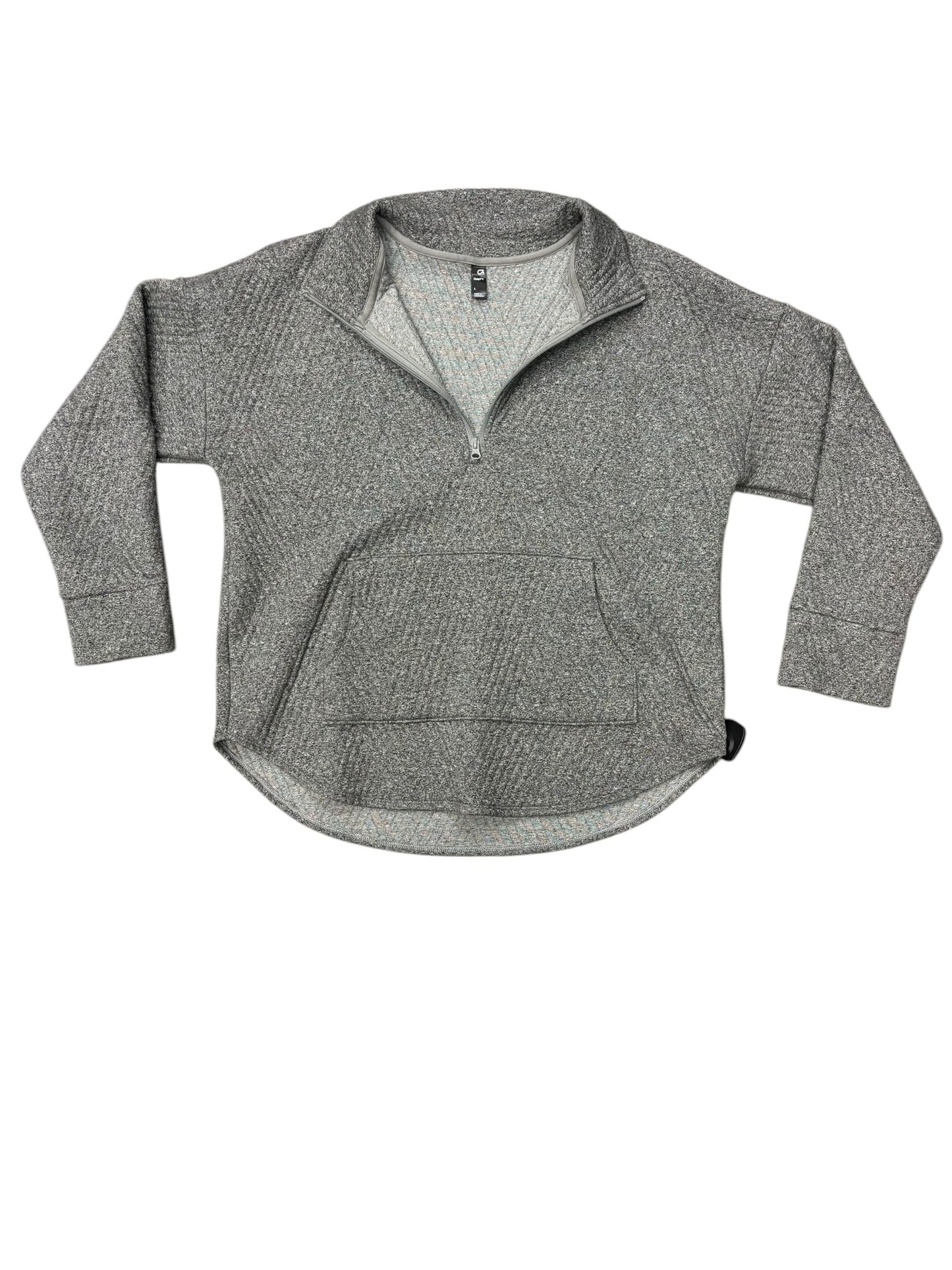 Athletic Sweatshirt Collar By Gapfit In Grey, Size: L