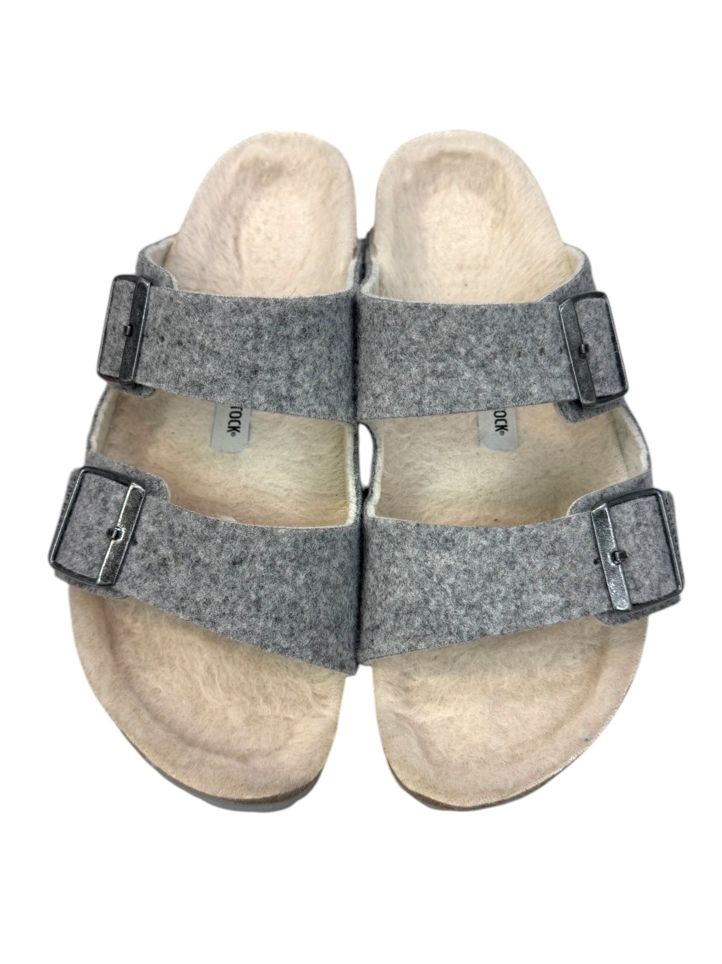 Sandals Flats By Birkenstock In Grey, Size: 8.5