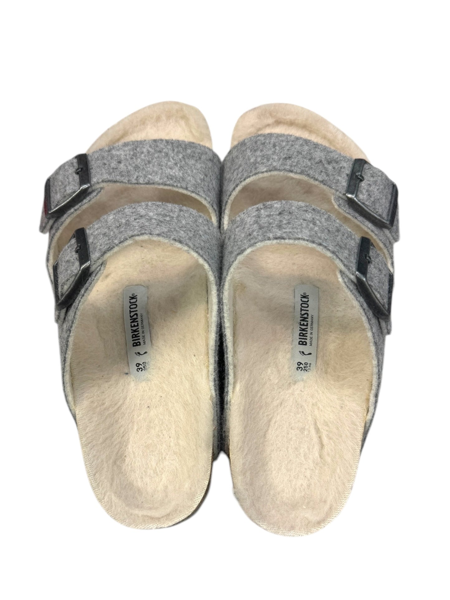 Sandals Flats By Birkenstock In Grey, Size: 8.5