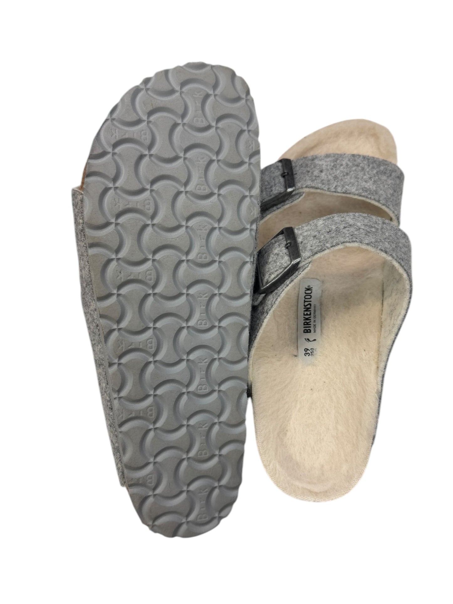 Sandals Flats By Birkenstock In Grey, Size: 8.5