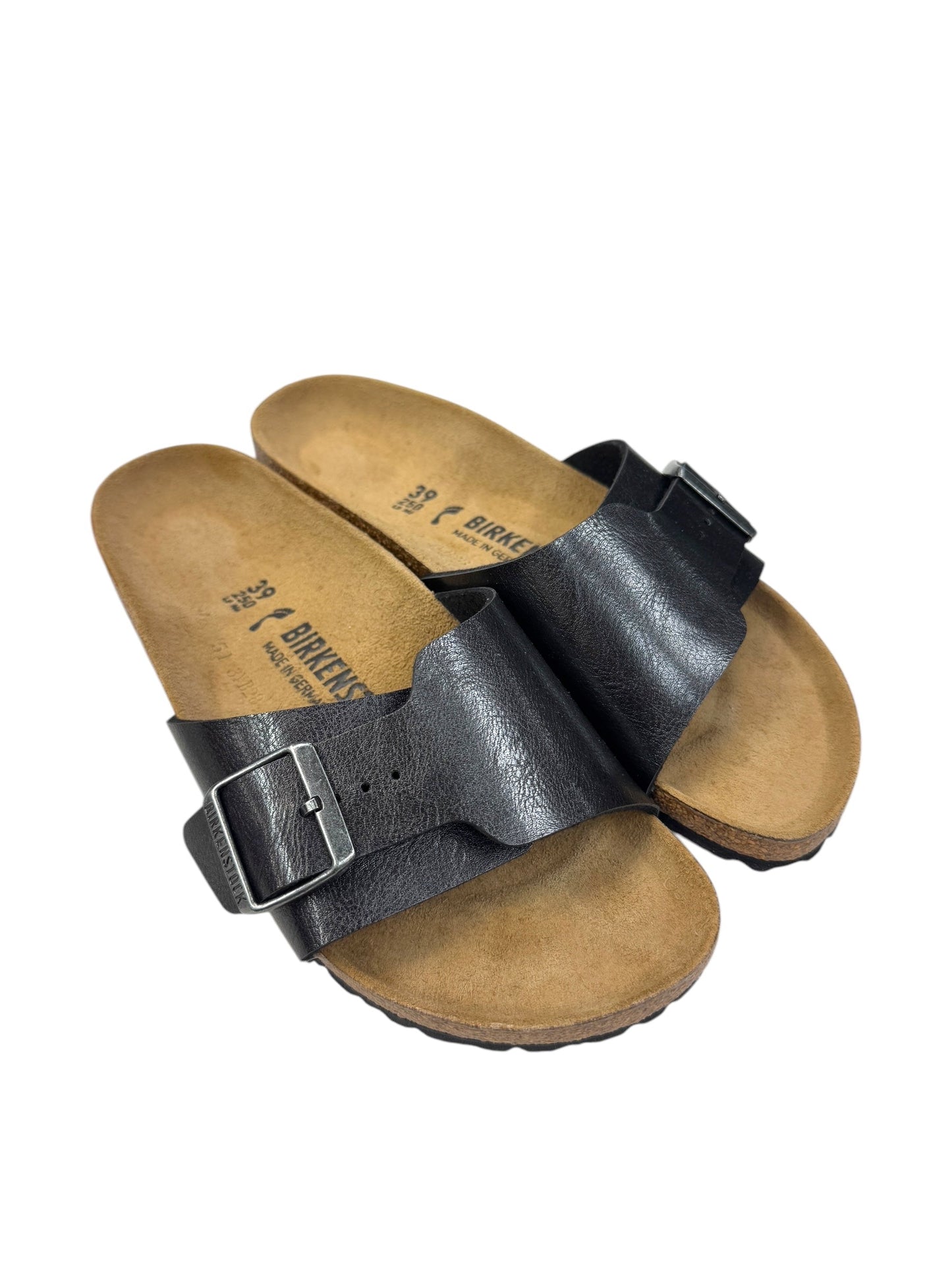 Sandals Flats By Birkenstock In Black, Size: 8.5