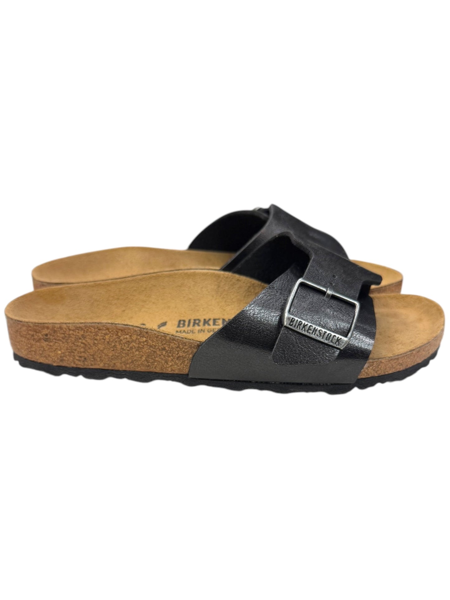 Sandals Flats By Birkenstock In Black, Size: 8.5