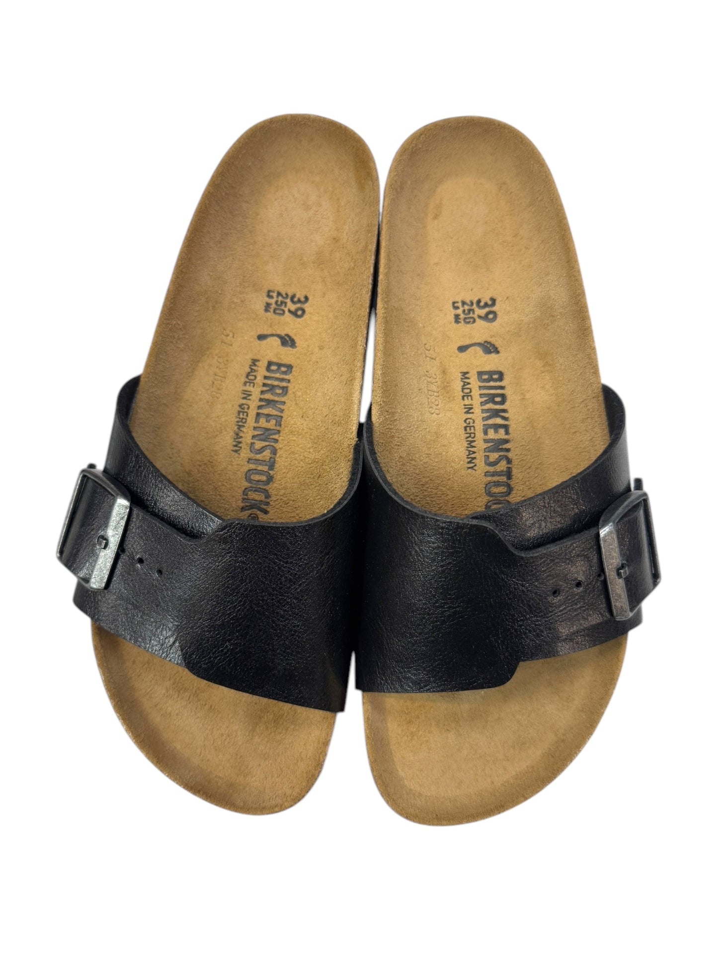 Sandals Flats By Birkenstock In Black, Size: 8.5