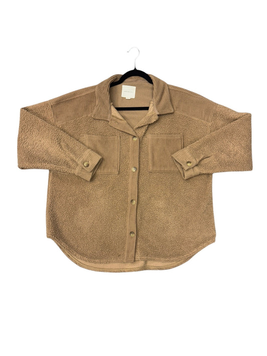 Jacket Shirt By American Eagle In Bronze, Size: L