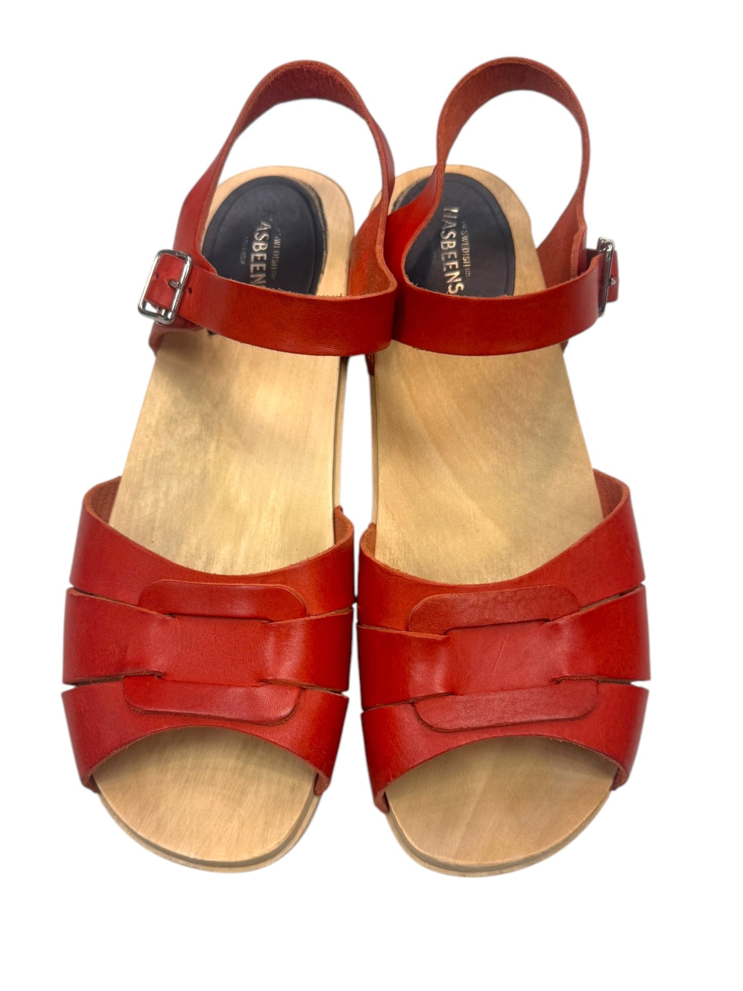 Sandals Heels Block By Cmb In Red, Size: 9