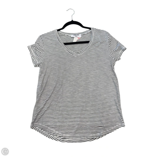 Top Short Sleeve By Double Zero In Black & White, Size: M