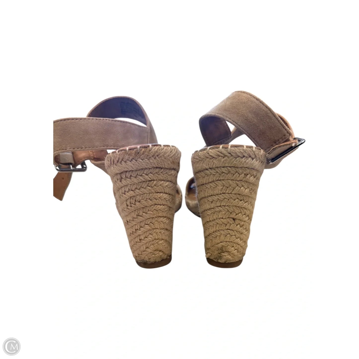 Sandals Heels Wedge By Steve Madden In Tan, Size: 8.5