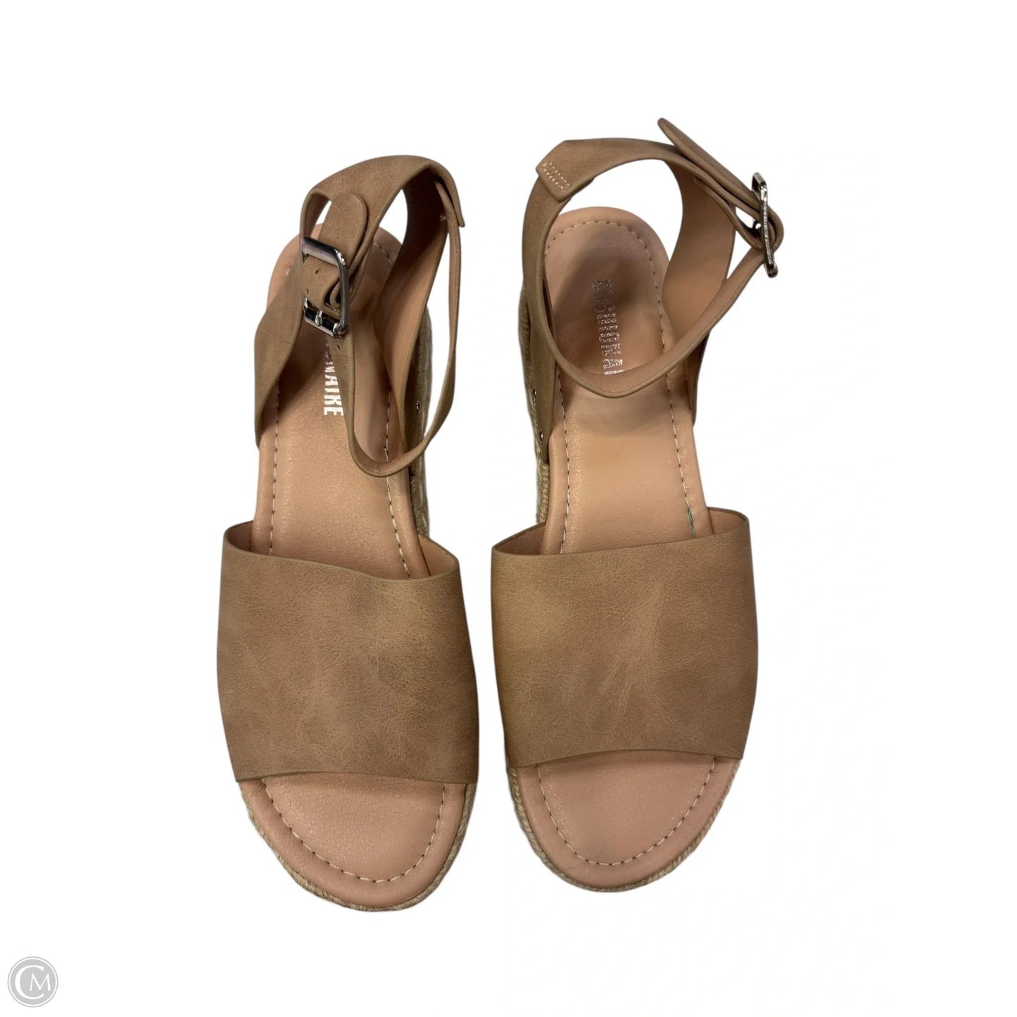 Sandals Flats By Cushionaire In Tan, Size: 9.5