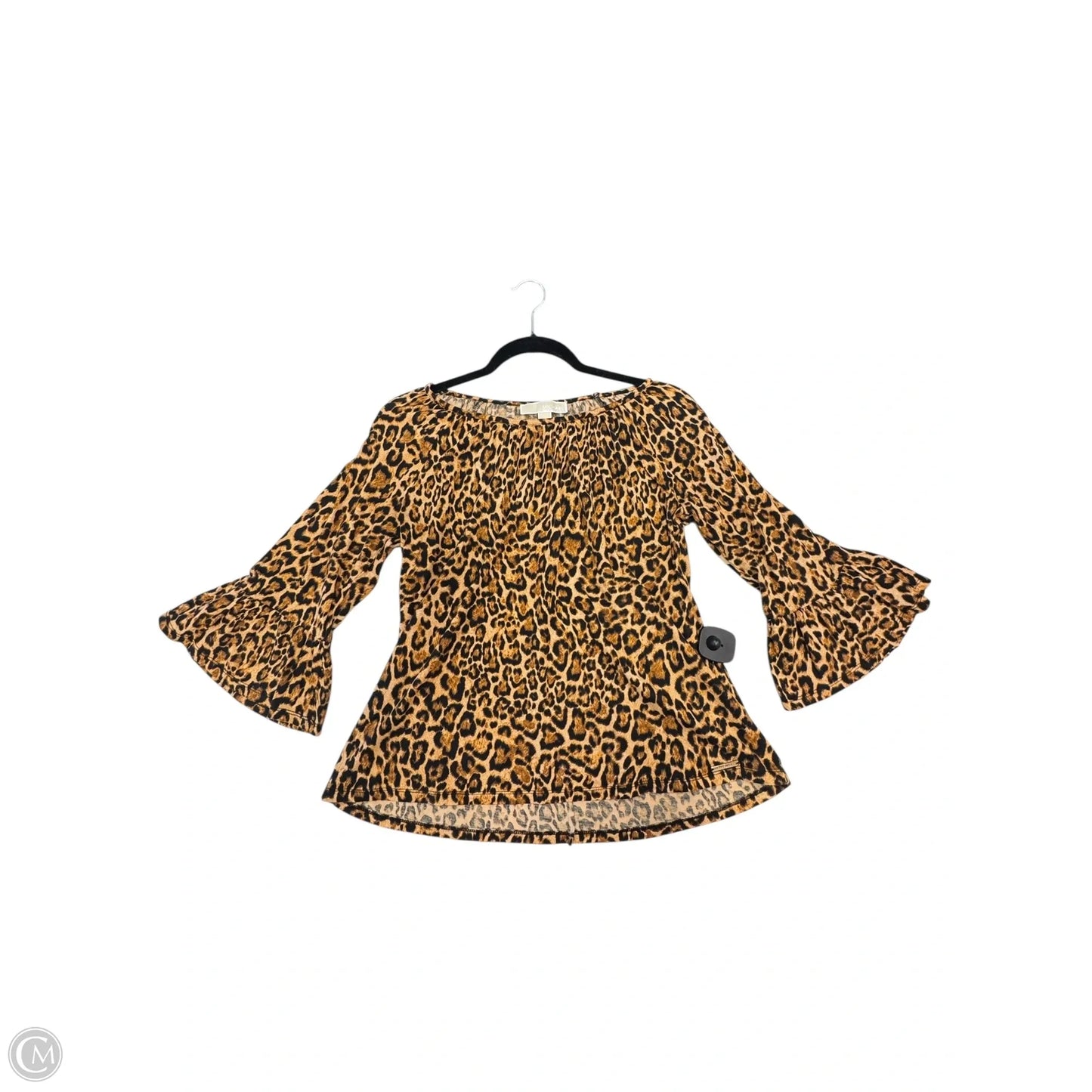 Top 3/4 Sleeve By Michael By Michael Kors In Animal Print, Size: M