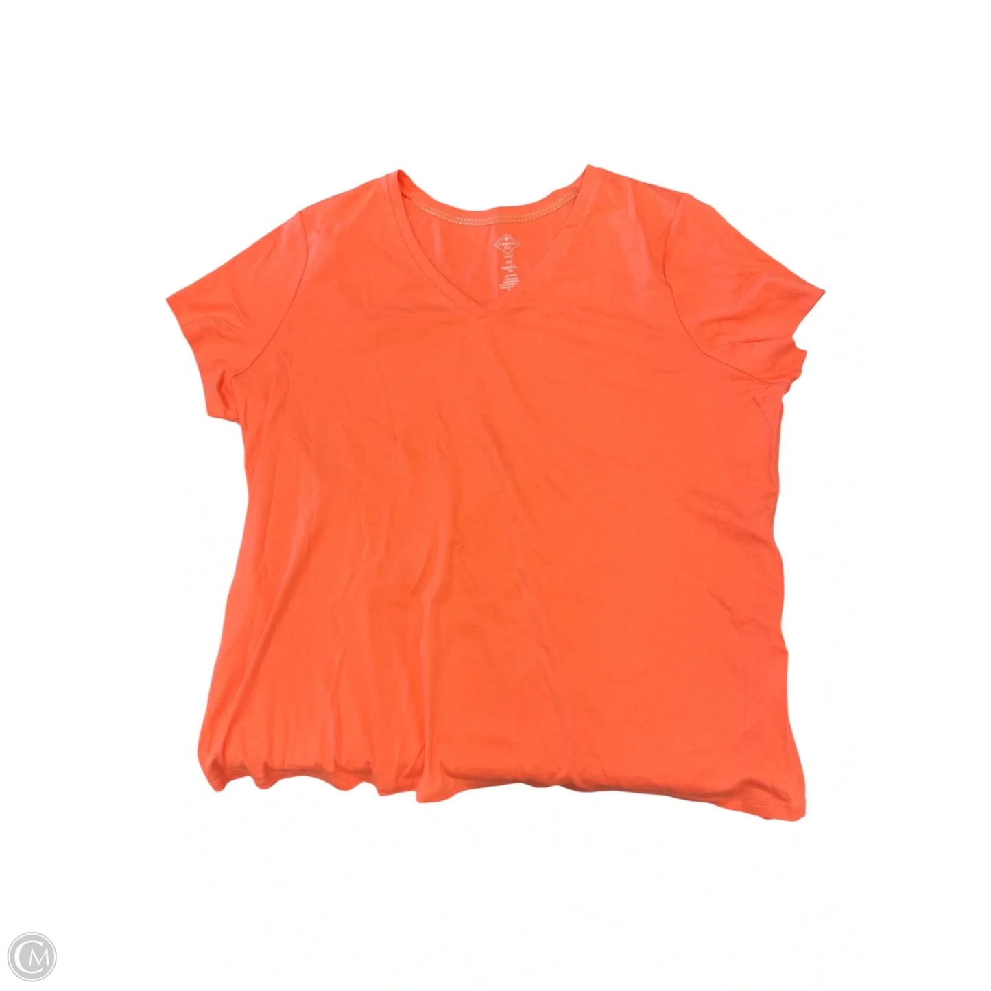 Top Short Sleeve By St Johns Bay In Orange, Size: 3x