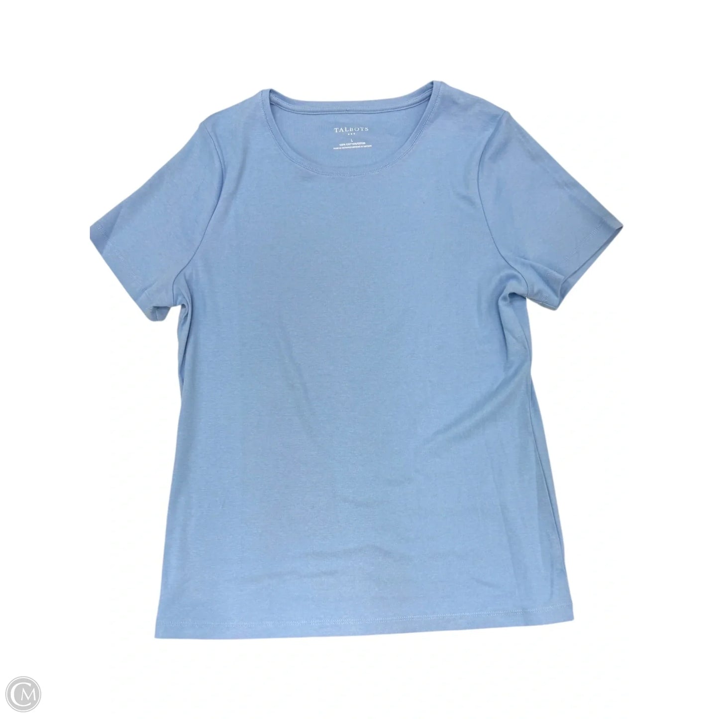 Top Short Sleeve By Talbots In Blue, Size: L