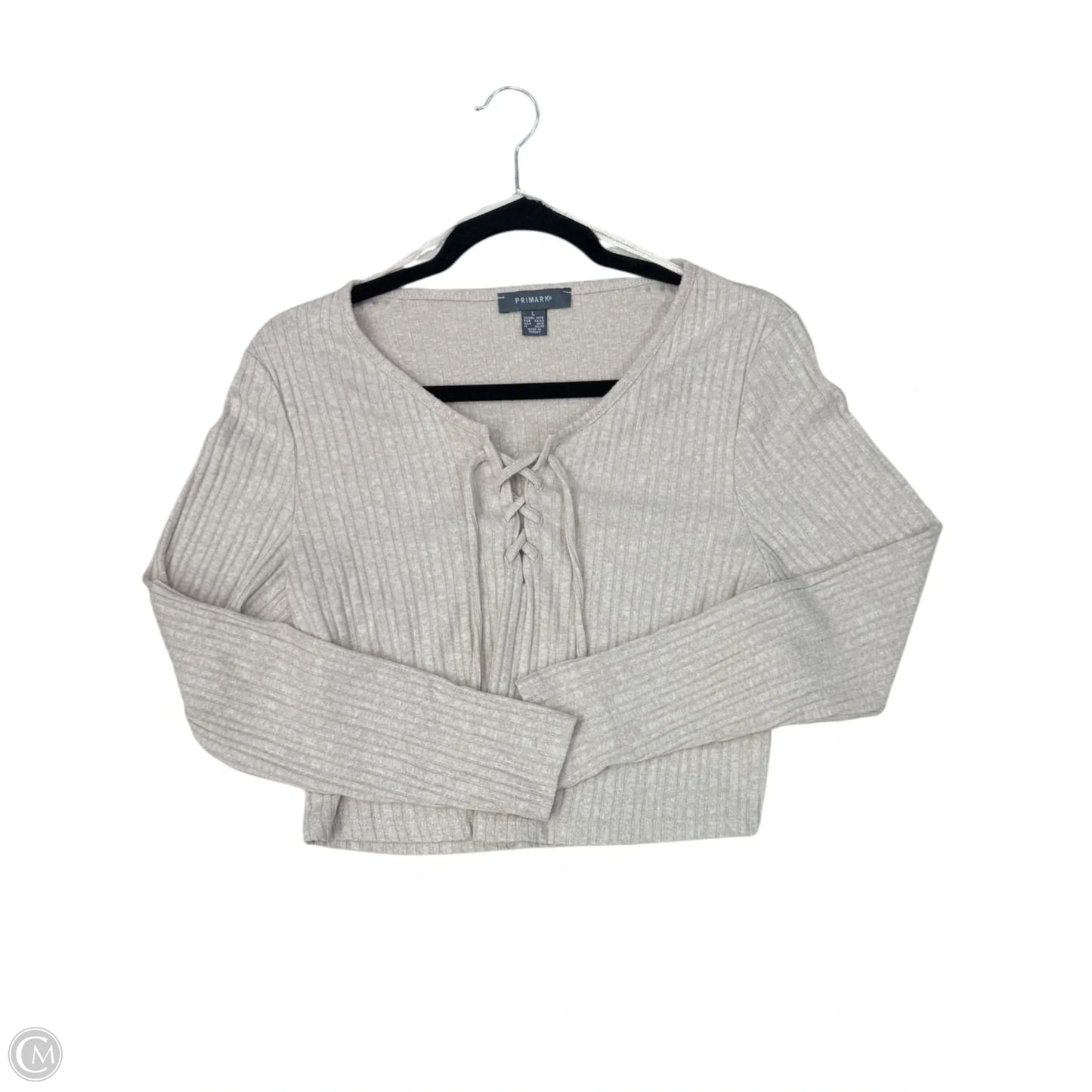 Top Long Sleeve By Primark In Tan, Size: L