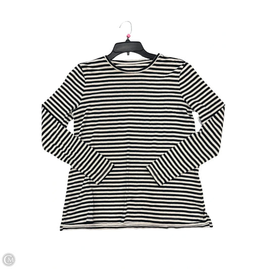 Top Long Sleeve By J. Jill In Black & White, Size: S