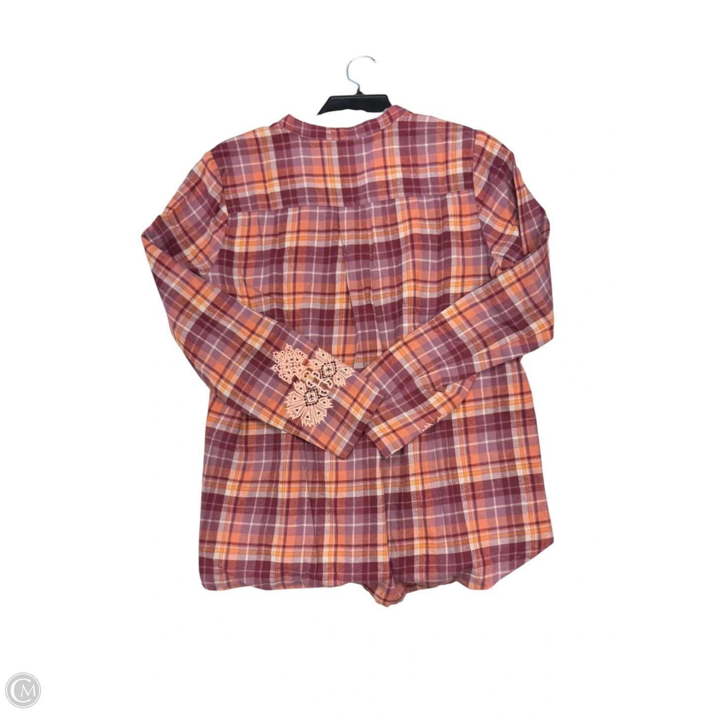 Top Long Sleeve By Logo In Pink, Size: S