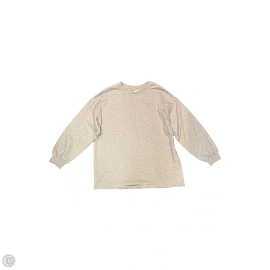 Top Long Sleeve By H&m In Beige, Size: S