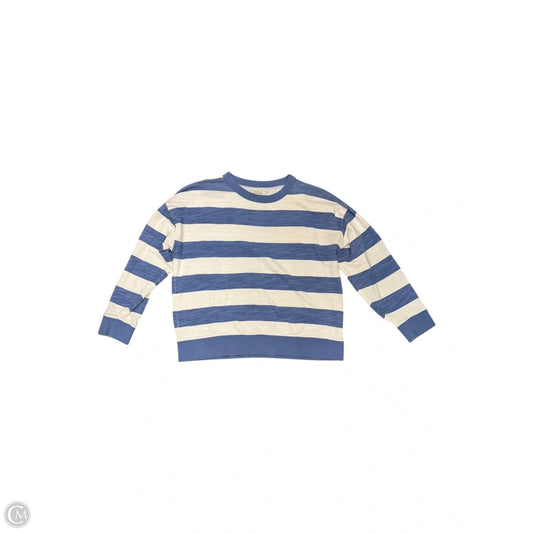 Top Long Sleeve By J. Crew In Blue & White, Size: M