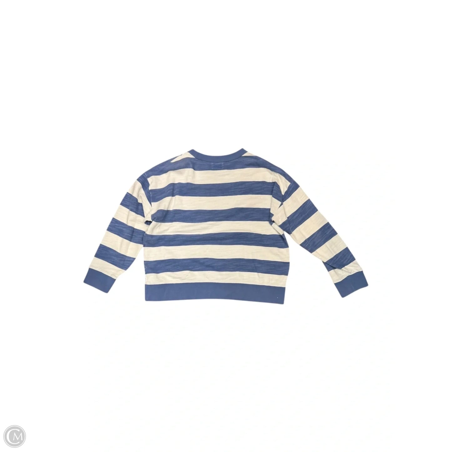 Top Long Sleeve By J. Crew In Blue & White, Size: M