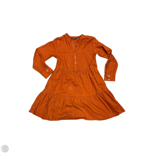 Dress Casual Midi By Madewell In Orange, Size: Xs