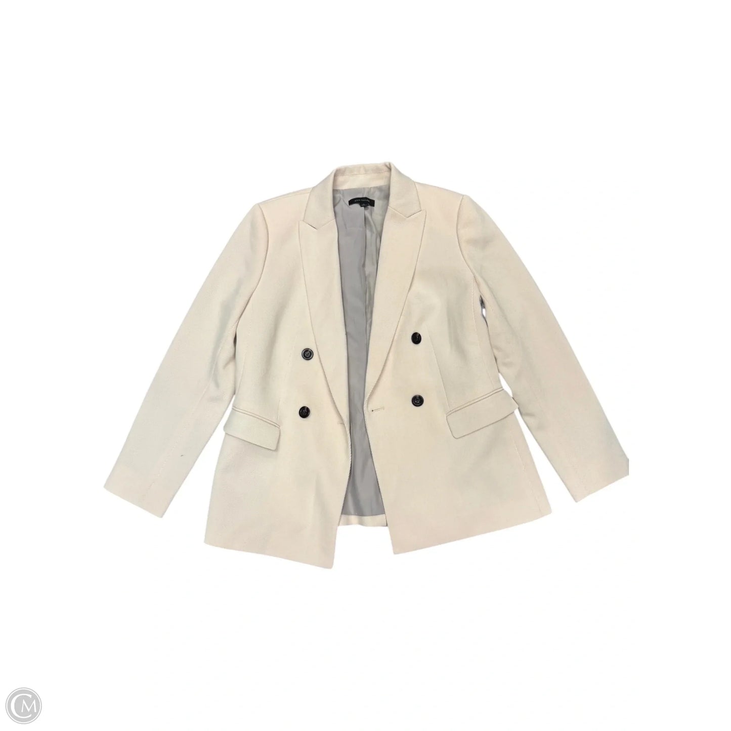 Blazer By Ann Taylor In Cream, Size: L