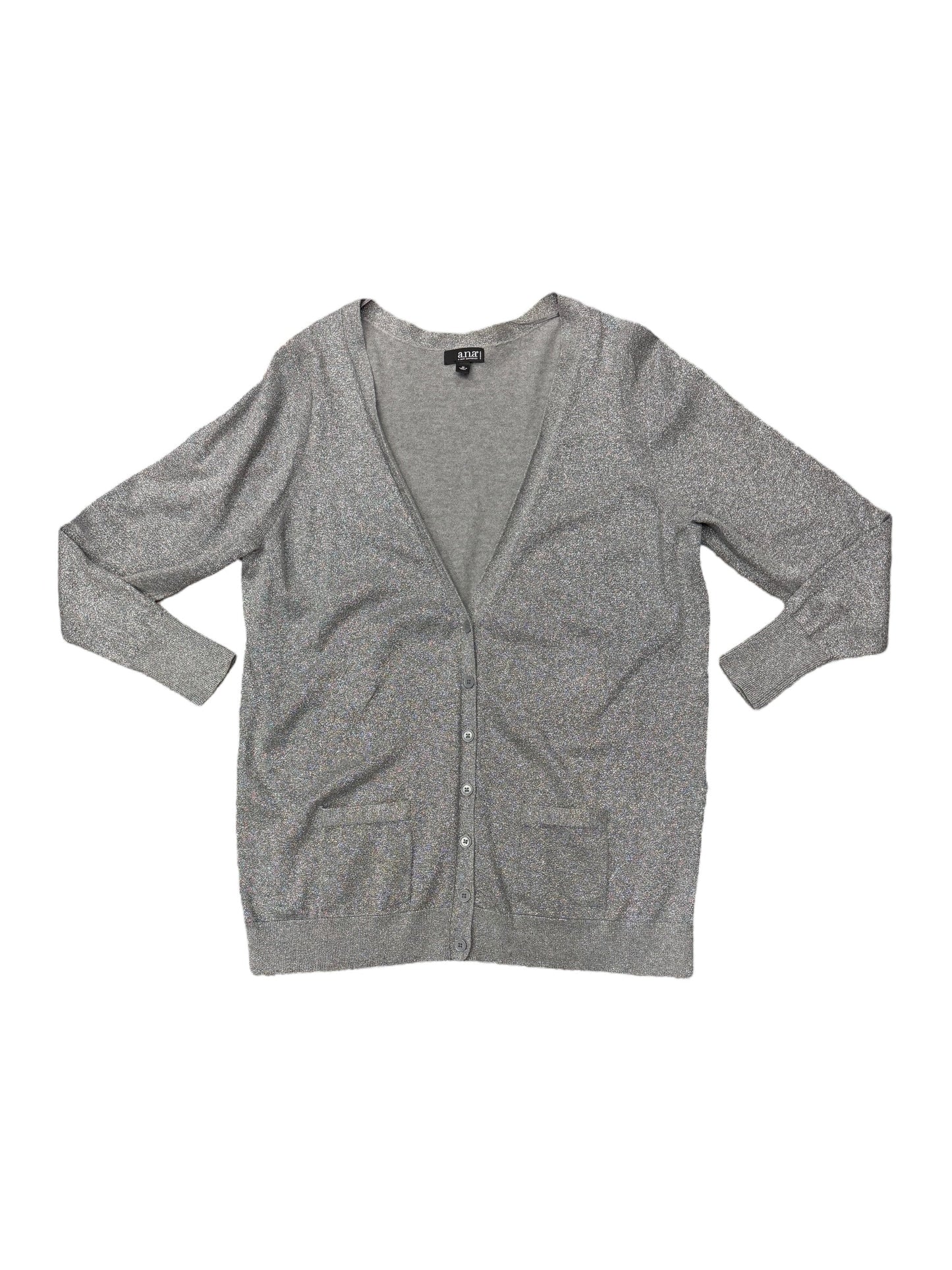 Cardigan By Ana In Silver, Size: 1x