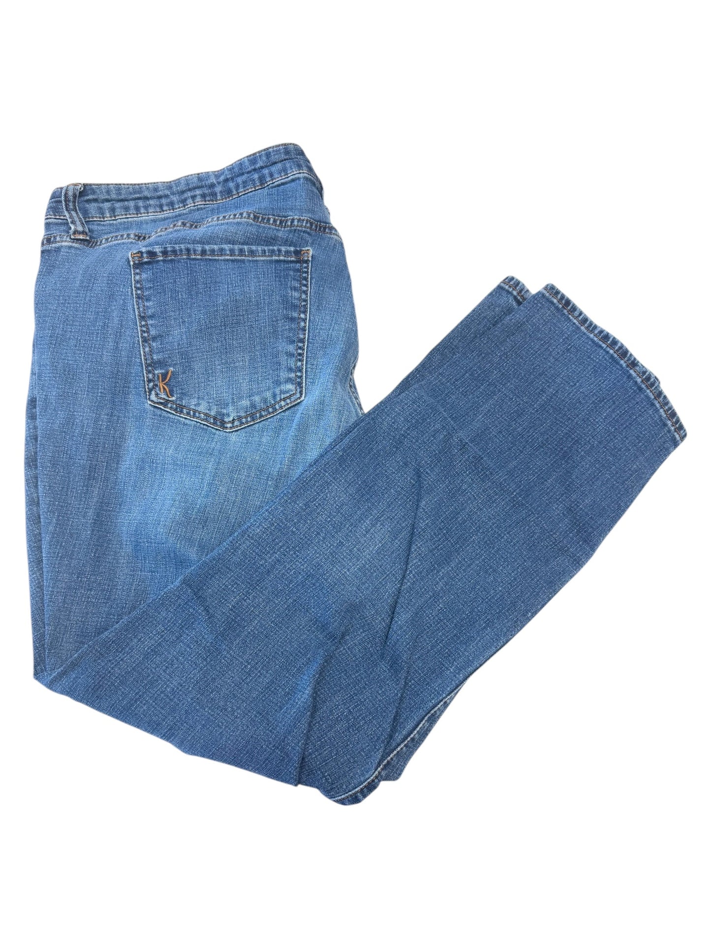 Jeans Straight By Kut In Blue Denim, Size: 20