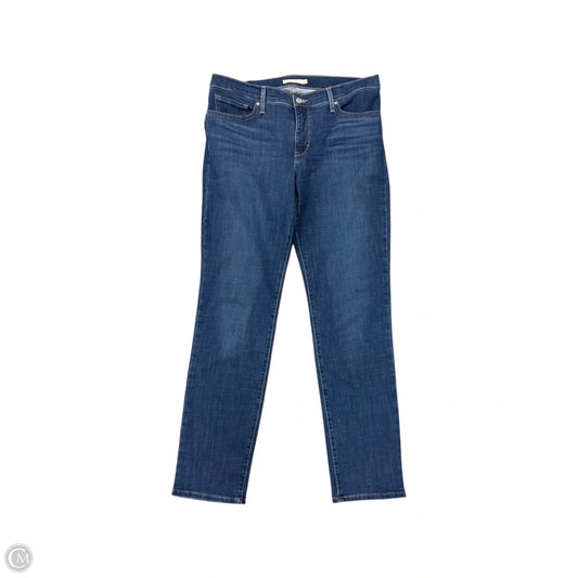 Jeans Straight By Levis In Blue Denim, Size: 12