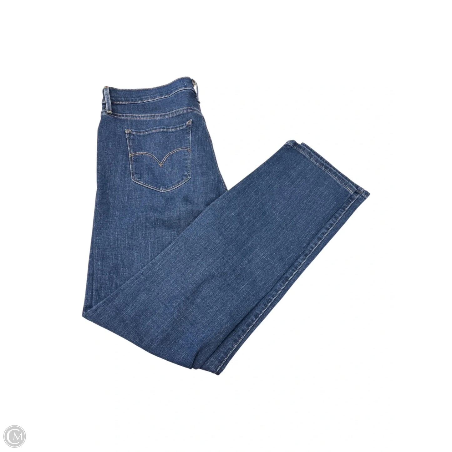 Jeans Straight By Levis In Blue Denim, Size: 12