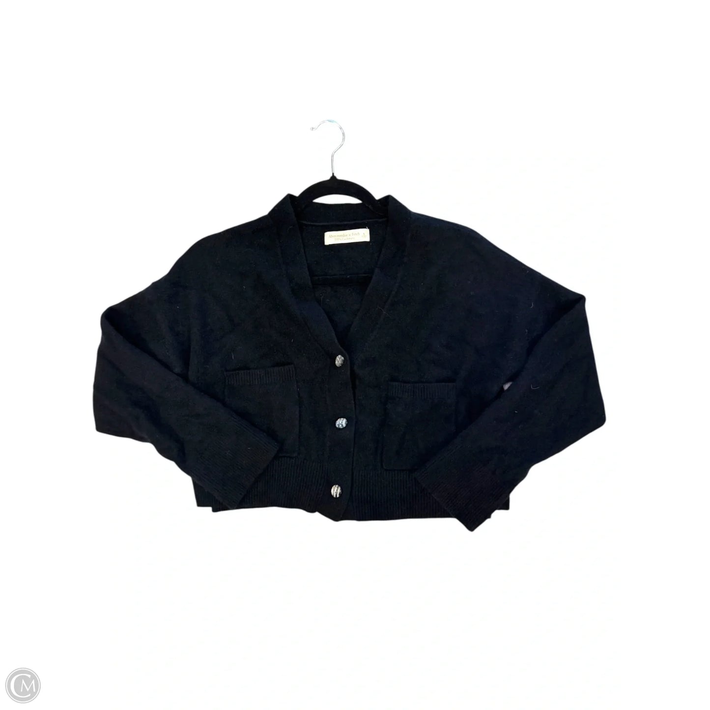 Sweater Cardigan Cashmere By Abercrombie And Fitch In Black, Size: S