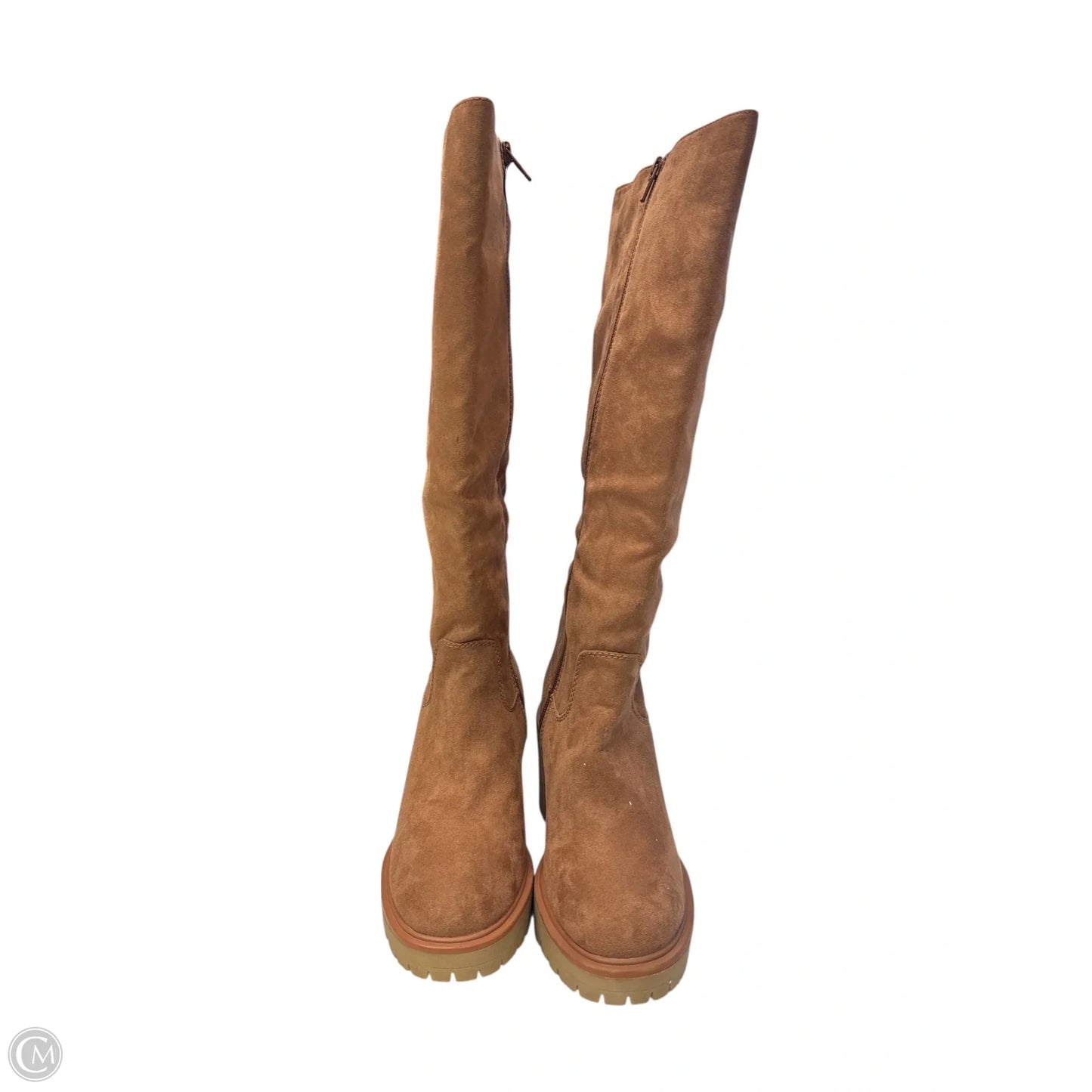 Boots Knee Heels By Universal Thread In Tan, Size: 7.5