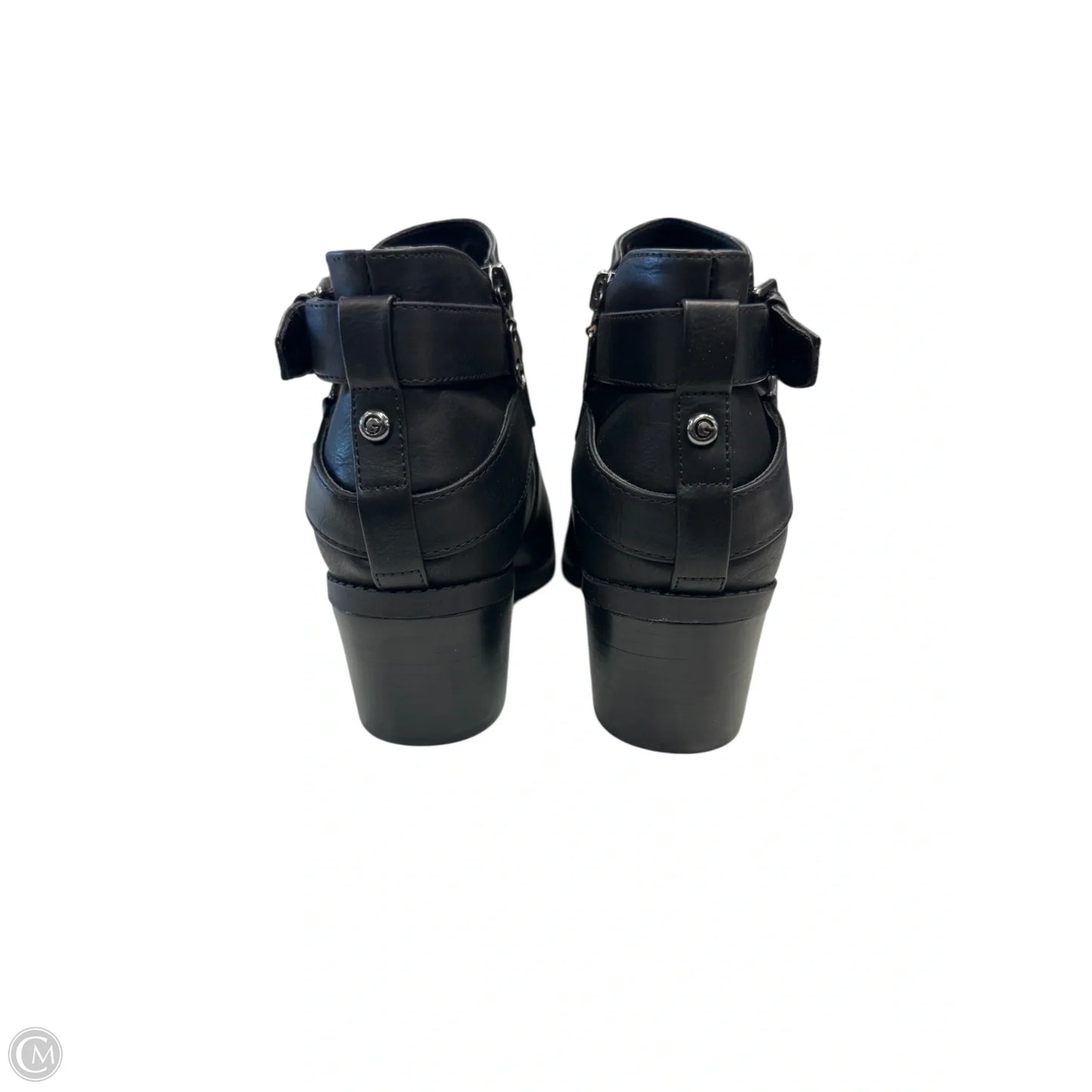 Boots Ankle Heels By Guess In Black, Size: 8