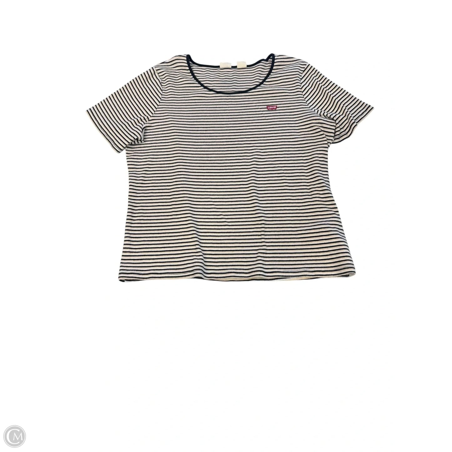 Top Short Sleeve By Levis In Striped Pattern, Size: 3x
