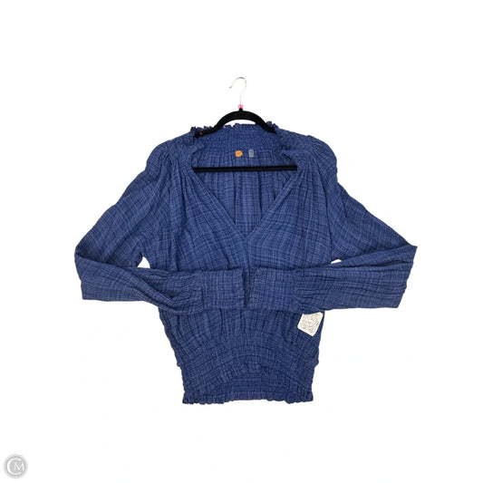 Top Long Sleeve By Free People In Blue, Size: Xl