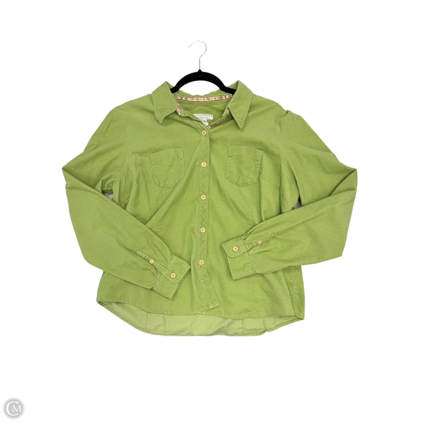 Blouse Long Sleeve By Liz Claiborne In Green, Size: Xl