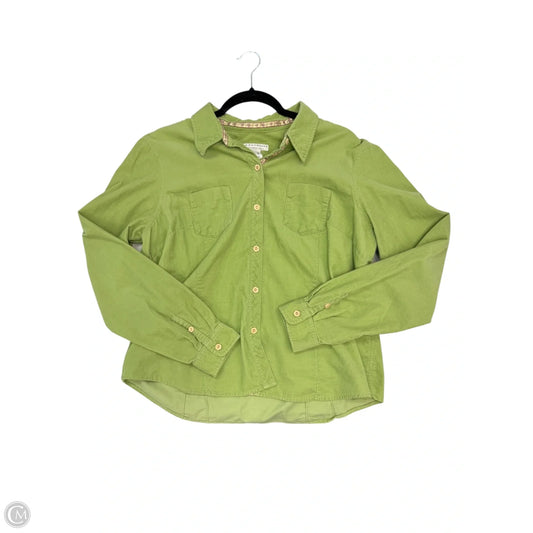 Blouse Long Sleeve By Liz Claiborne In Green, Size: Xl