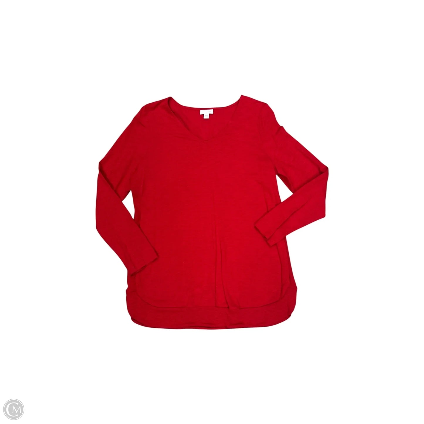 Top Long Sleeve By J. Jill In Red, Size: M