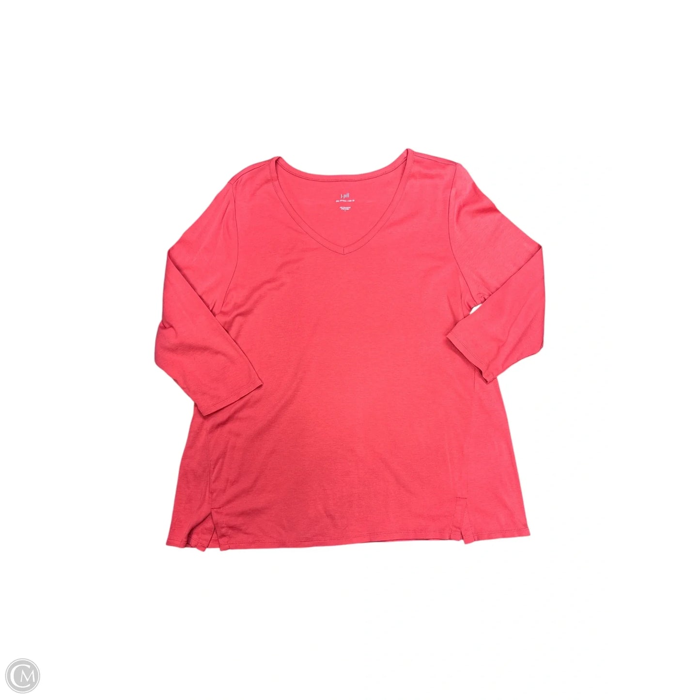 Top 3/4 Sleeve By J. Jill In Coral, Size: L