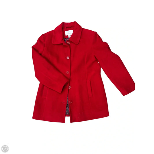 Coat Wool By Jaclyn Smith In Red, Size: Xl