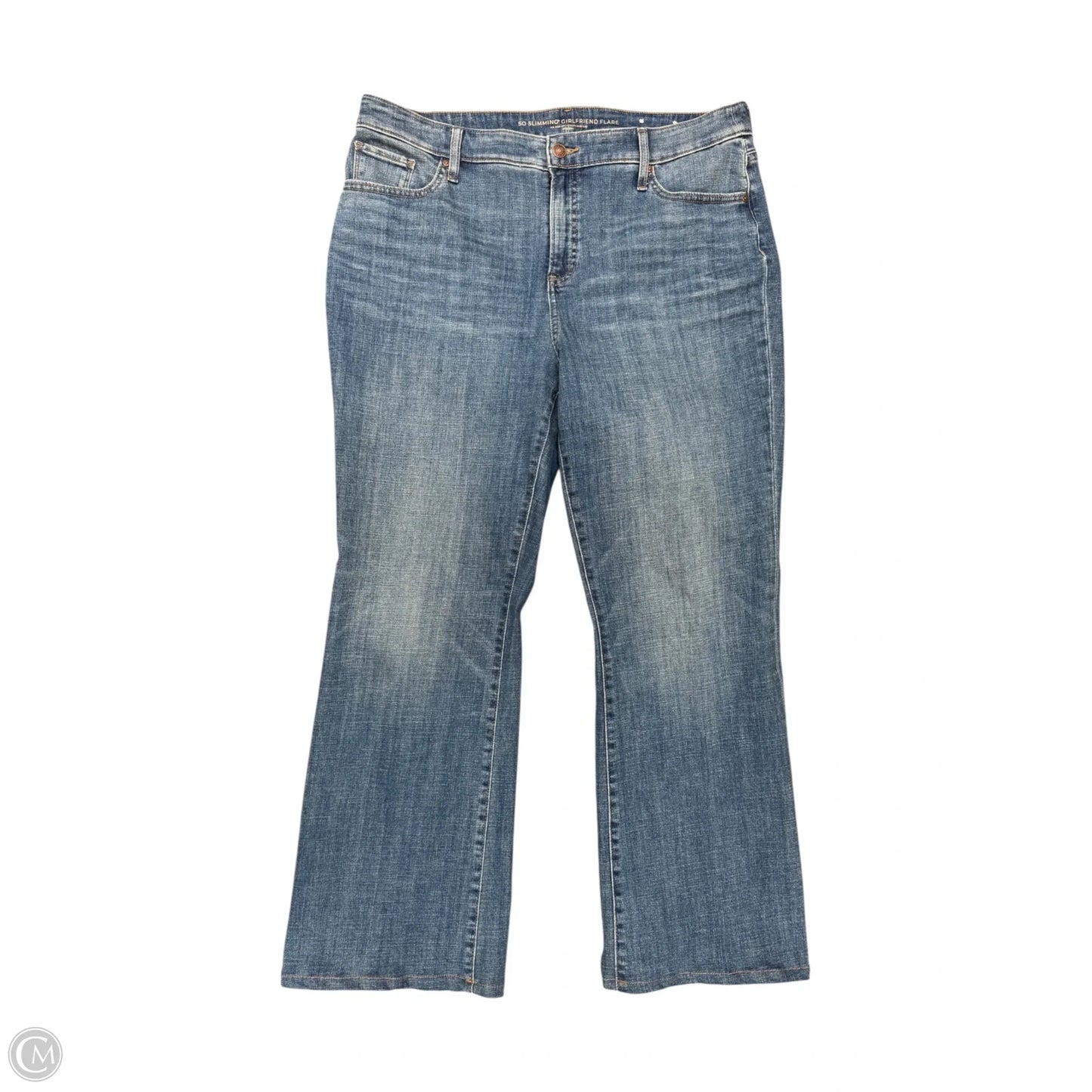 Jeans Flared By Chicos In Blue Denim, Size: 14