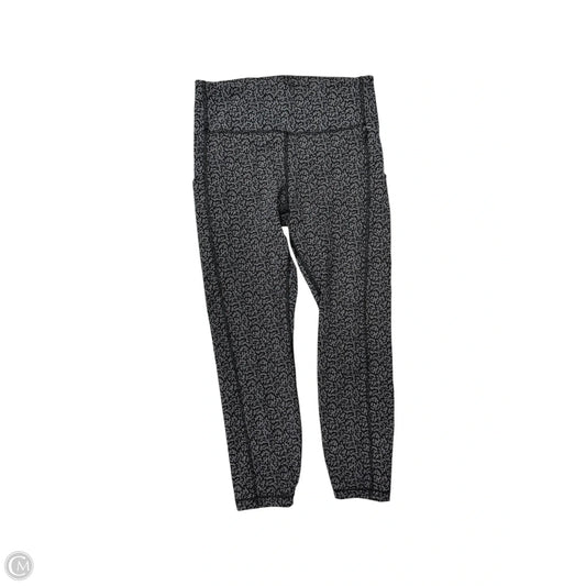 Athletic Leggings By Athleta In Black & Grey, Size: M