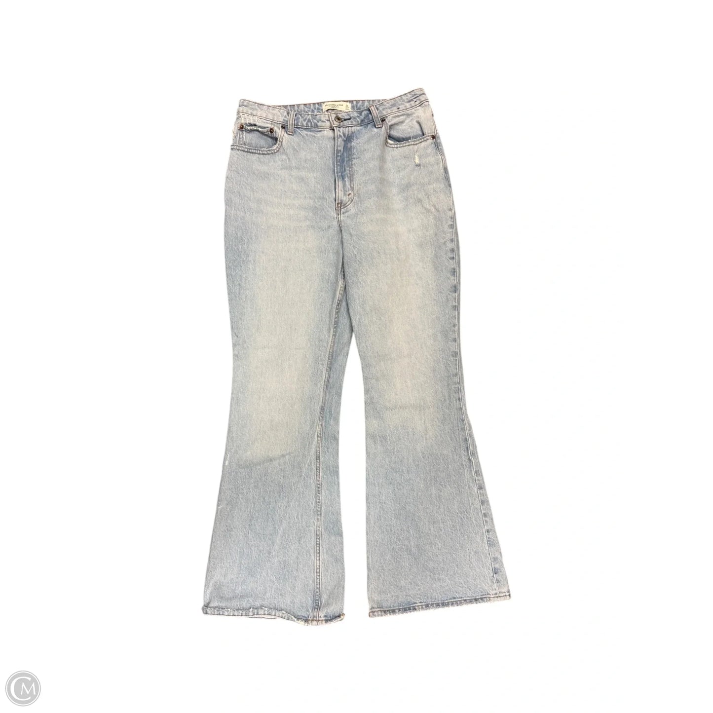 Jeans Flared By Abercrombie And Fitch In Blue Denim, Size: 12