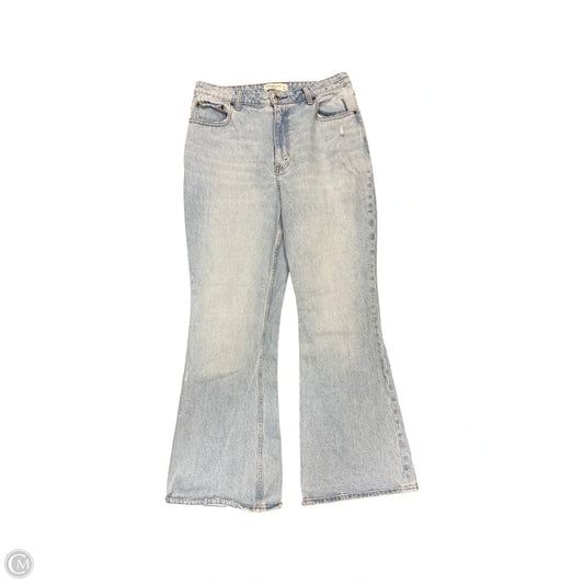 Jeans Flared By Abercrombie And Fitch In Blue Denim, Size: 12