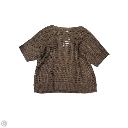 Sweater Short Sleeve By Chicos In Brown, Size: Xl