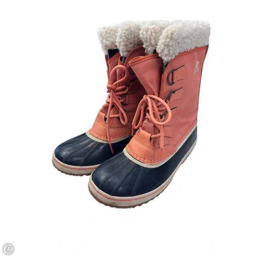 Boots Snow By Sorel In Peach, Size: 11