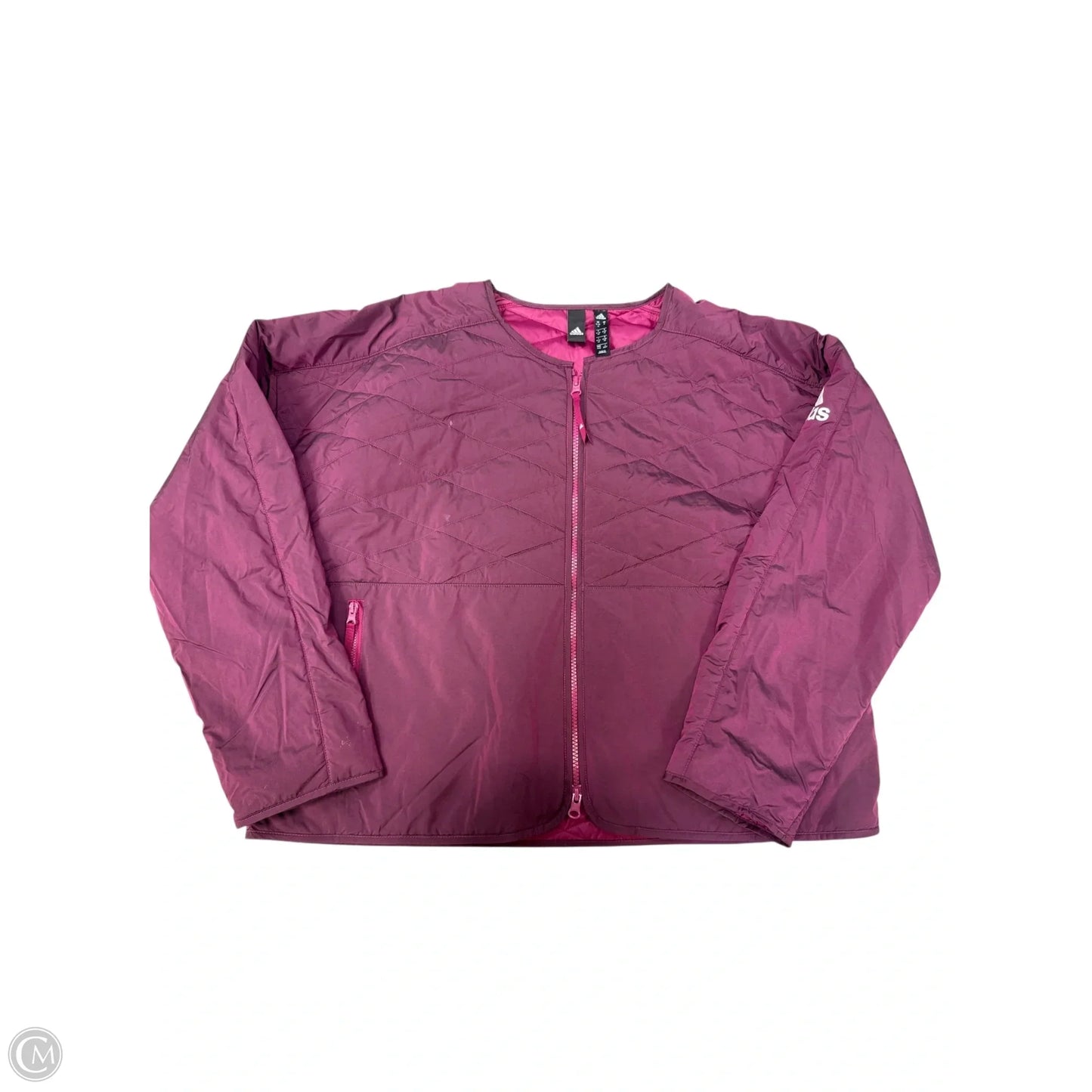 Jacket Windbreaker By Adidas In Purple, Size: M