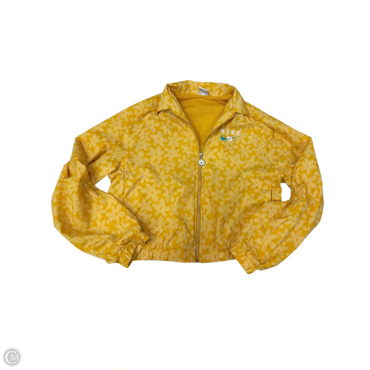 Jacket Windbreaker By Nike In Yellow, Size: S
