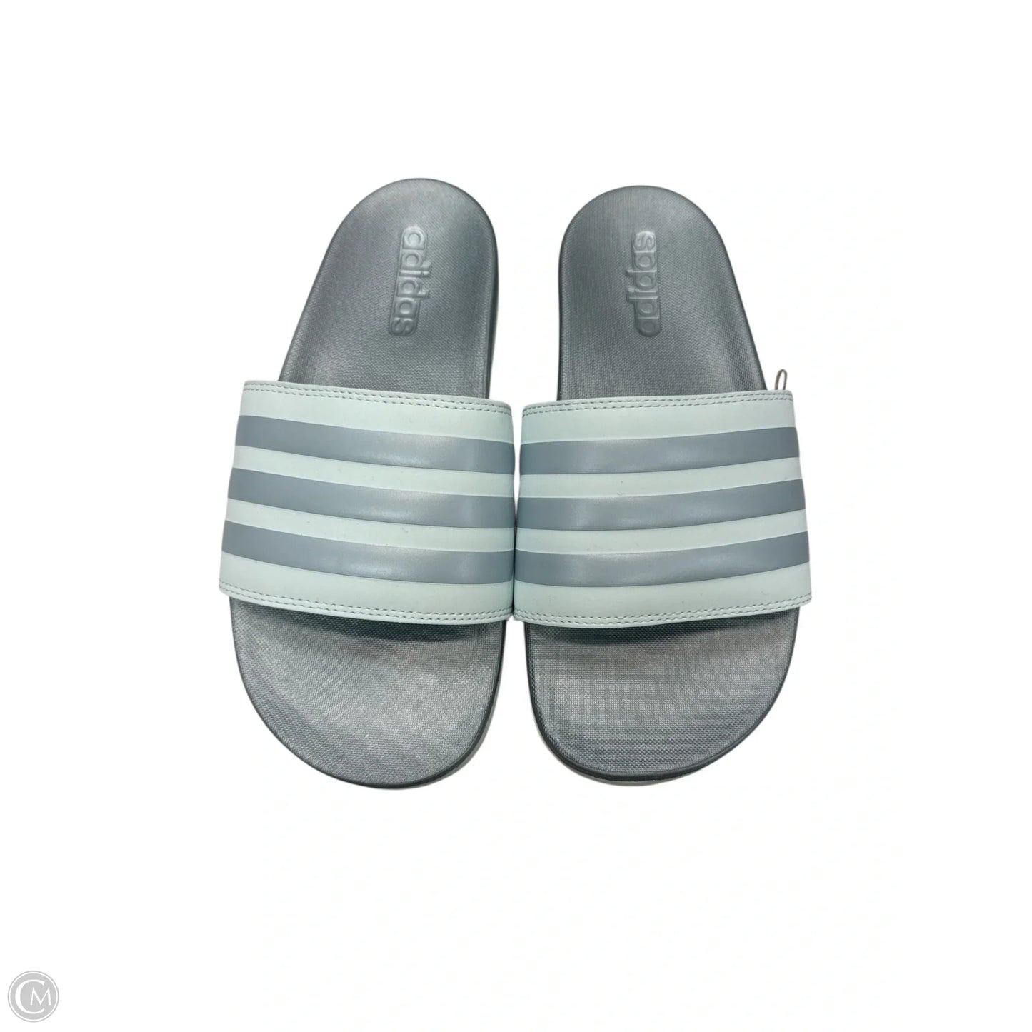 Sandals Flats By Adidas In Aqua, Size: 6