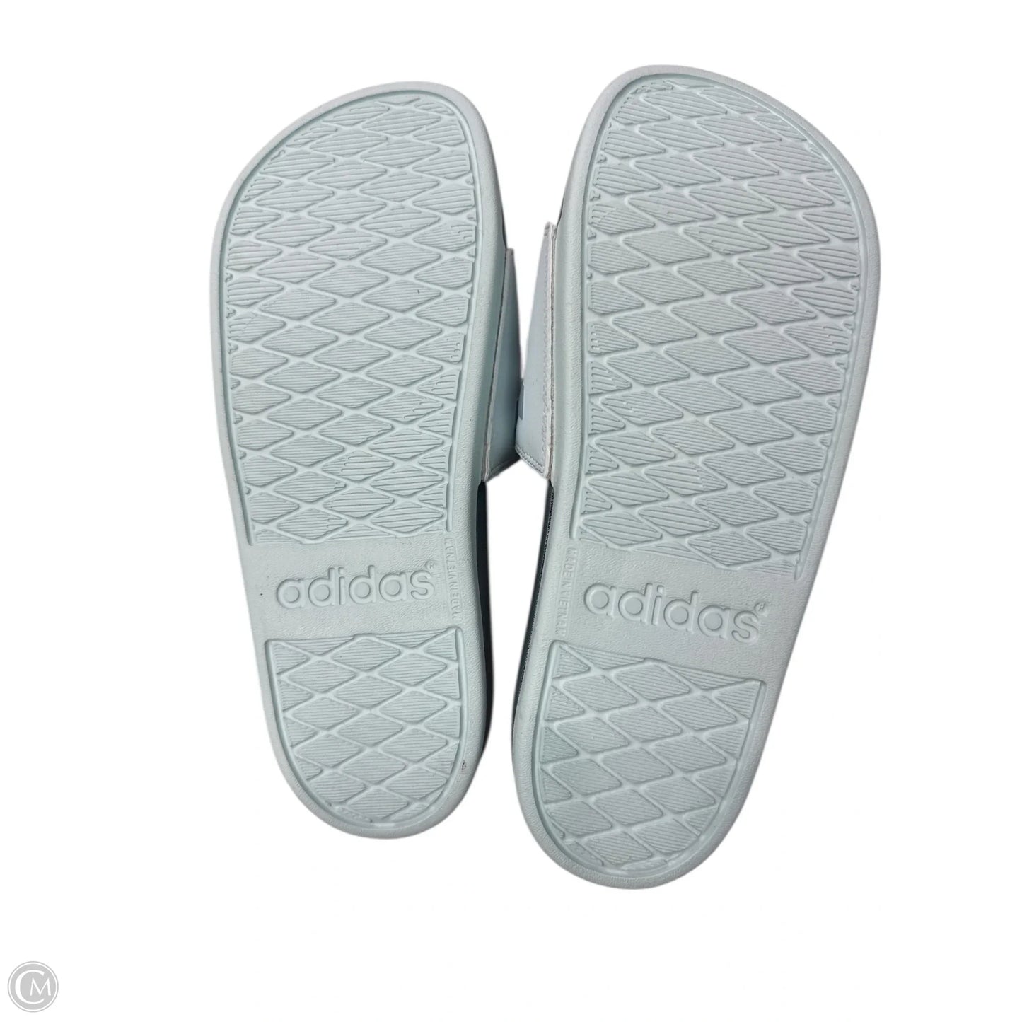 Sandals Flats By Adidas In Aqua, Size: 6