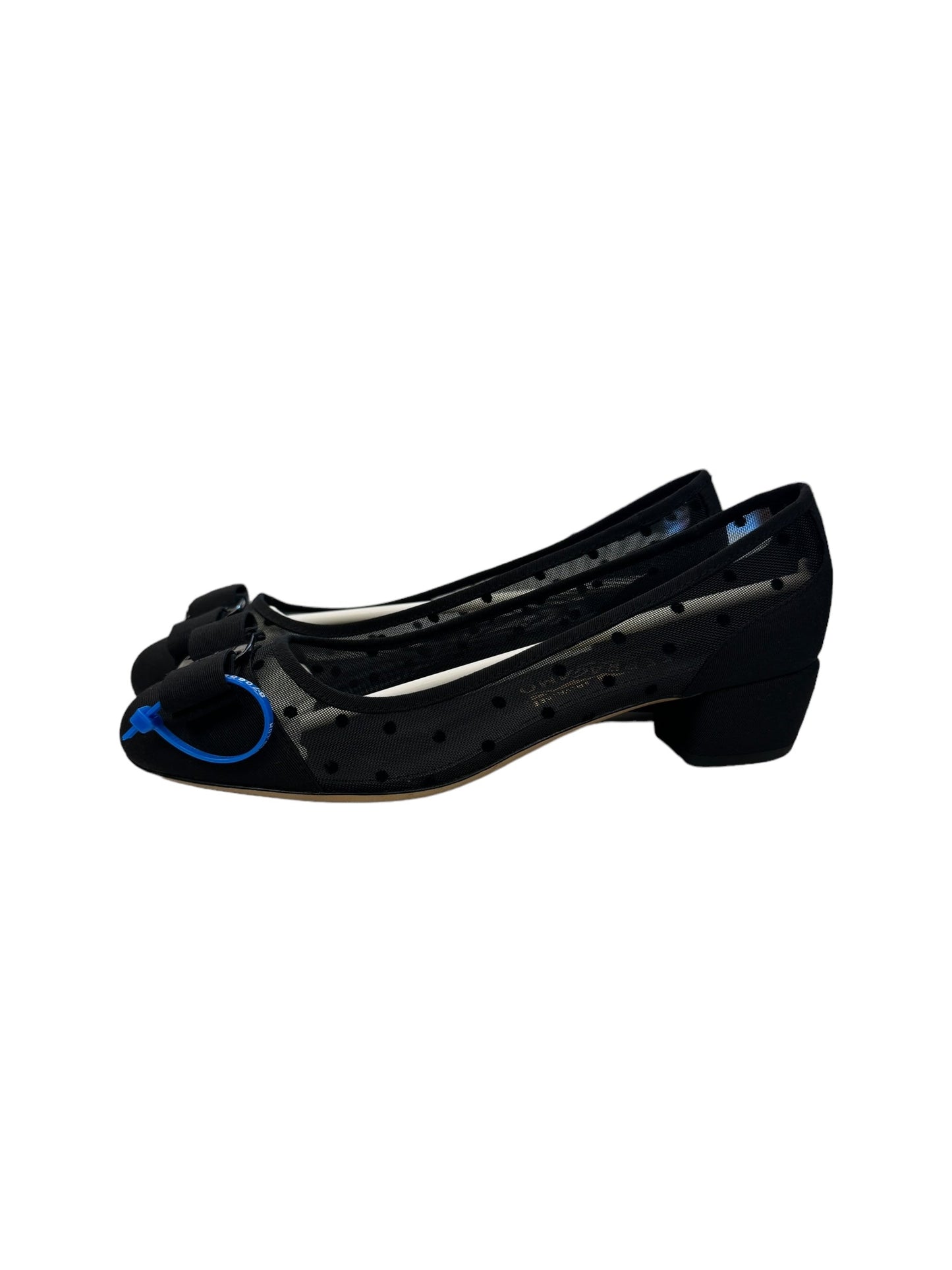 Black Shoes Designer Ferragamo, Size 8